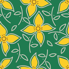 Seamless floral pattern, vintage background