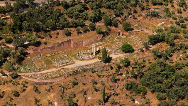 greece spiritual ancient city delphi various drone videos