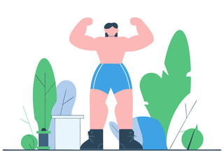 Active Lifestyle & Health: A Dynamic Vector Illustration of People Exercising, Running, and Working Out, Symbolizing Sports, Wellness, and a Healthy Body