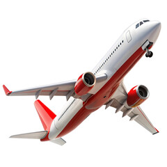 airplane on the white background