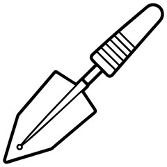 Construction Tool Power Trowel Outline Vector