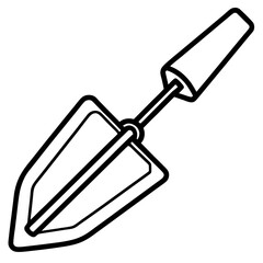 Construction Tool Power Trowel Outline Vector