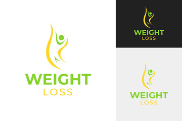Weight loss logo design template vector illustration