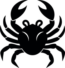Crab Silhouette Icon Vector Graphic