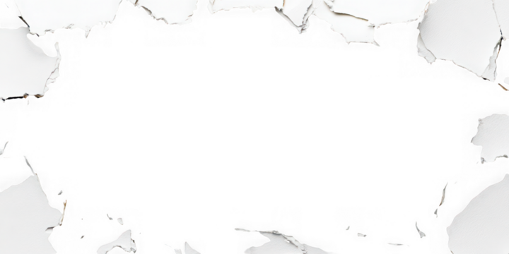 Ripped paper edges frame design on transparent background