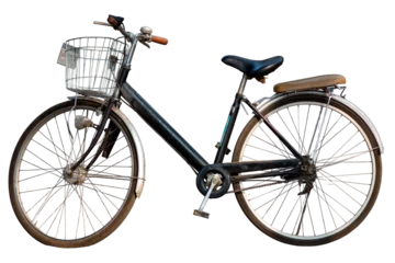 Selbstklebende Fototapeten Fahrrad Vintage bicycle isolated on white background  © wannasak