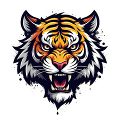 Fototapeta premium face tiger head mascot logo