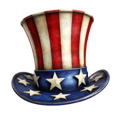 [Transparent Background PNG]Vintage American Top Hat Illustration