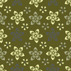 Seamless floral pattern, vintage background