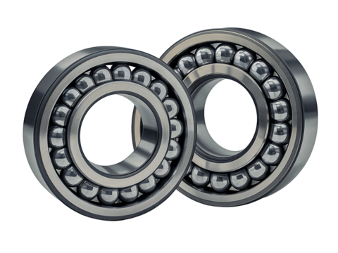 Isolated metal gear wheels on a white background, essential parts of industrial machinery and mechanical technology