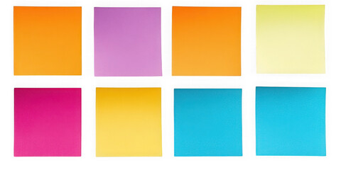 Fototapeta premium Colorful squares arrangement on transparent background