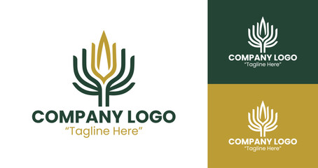 Fototapeta premium Professional and Elegant Logo Designs for Business and Branding in Gold and Dark Green