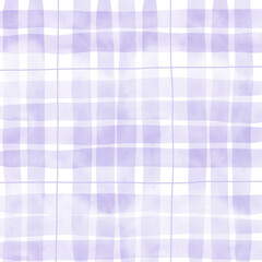 Purple Plaid Gingham Madras Check Hand Drawn Background Pattern Overlay