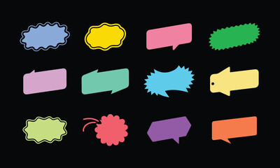 Label and badges shape icon set. Special offer, big sale, discount, best offer price and big sale pricing tag badge and labels design. Summer sale sticker icon set. vector illustration.	