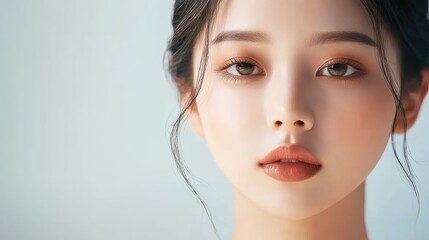 Naklejka premium Asian Women's Beauty Image (Skin Care, Body Care, Beauty Salon)