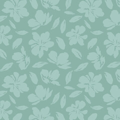 Flowers have organic shape with seamless background. Simple abstract floral pattern. Modern printing. Ideal for textile design, wallpaper, cards, posters and decoration.
