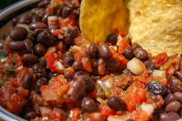 Black Bean Salsa with Chip
