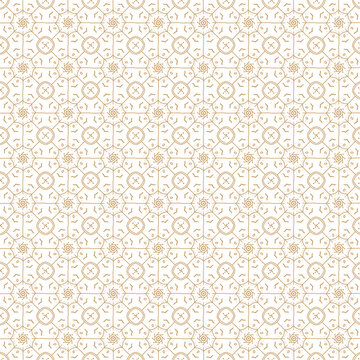 Seamless Geometric Brown Batik Tile Pattern