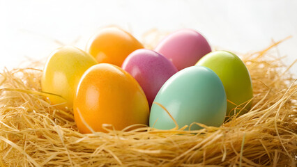 Fototapeta premium Eggs in a nest