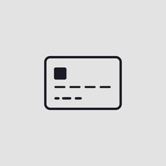 Credit card icon vector illustration, Payment card sign, Business and finance icon