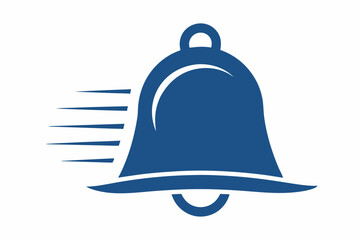 Speedy blue bell icon symbolizing urgent notification or alert