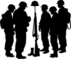 soldiers, military, army, American flag, USA,  Vector Bundle