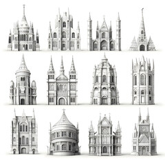Classic architecture collection with ornate facades and historical styles.