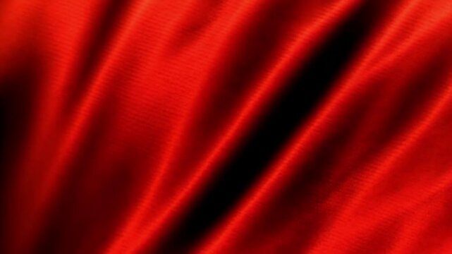 Stunning 4K Stock Video Red Fabric Drape, Luxurious Texture, Smooth Waves