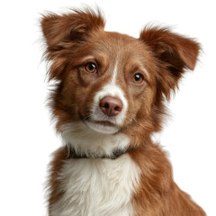 [Transparent Background PNG]Close-up Portrait of a Beautiful Border Collie Dog