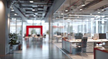 Fototapeta premium Modern office interior. Open space