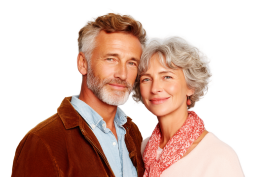[Transparent Background PNG]Portrait of a Happy Couple - Powered by Adobe