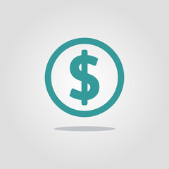 Dollar icon vector illustration, US dollar sign symbol, USD icon