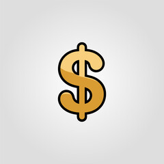 Obraz premium Dollar icon vector illustration, US dollar sign symbol, USD icon
