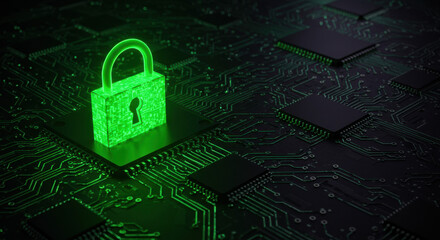 Digital security lock on circuit board