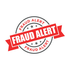 Fraud Alert Letter Rubber Stamp Vector Template