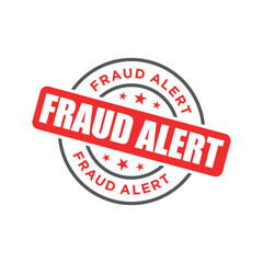 Fraud Alert Letter Rubber Stamp Vector Template