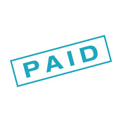 Paid Letter Rubber Stamp Vector Template