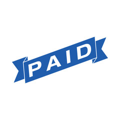 Paid Letter Rubber Stamp Vector Template