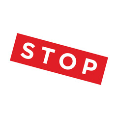 Stop Letter Rubber Stamp Vector Template