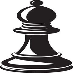 Black bishop chess piece illustration vector graphic design for strategic board game enthusiasts and players silhouette