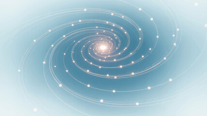 Obraz premium Abstract Futuristic Tech Spiral Background