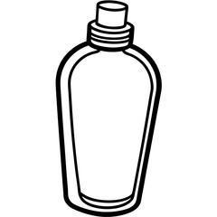Clean Shampoo Bottle Outline Vector