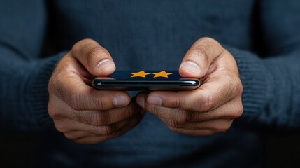 Customer feedback evaluation using smartphone for satisfaction survey and rating service after product experience