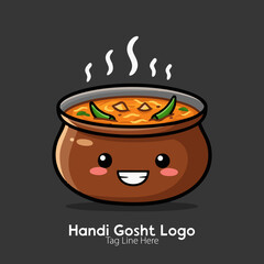ozy Curry Pot Character Karahi Gosht Logo