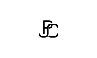 PJC initial letters, monogram logo