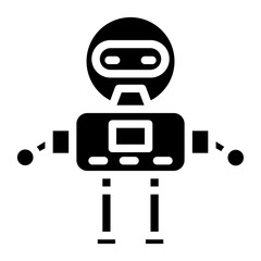 Humanoid Robot vector icon style