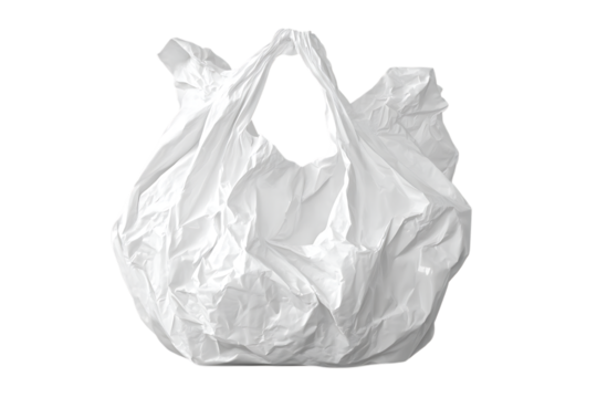 Close up of a single use plastic shopping bag.