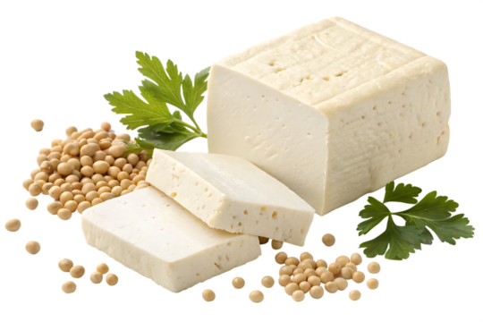  tofu isolated on background white