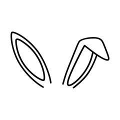 Bunny Ears icon vector. Easter illustration sign. Easter Bunny symbol.