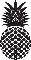 Minimal Black Pineapple Silhouette Vector